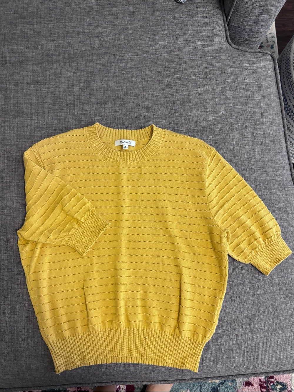 Madewell Textured-Stitch Crewneck